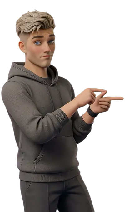3D Avatar Pointing Right
